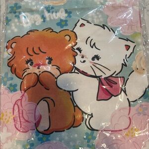 Cute Bear and Cat Print Canvas Bag